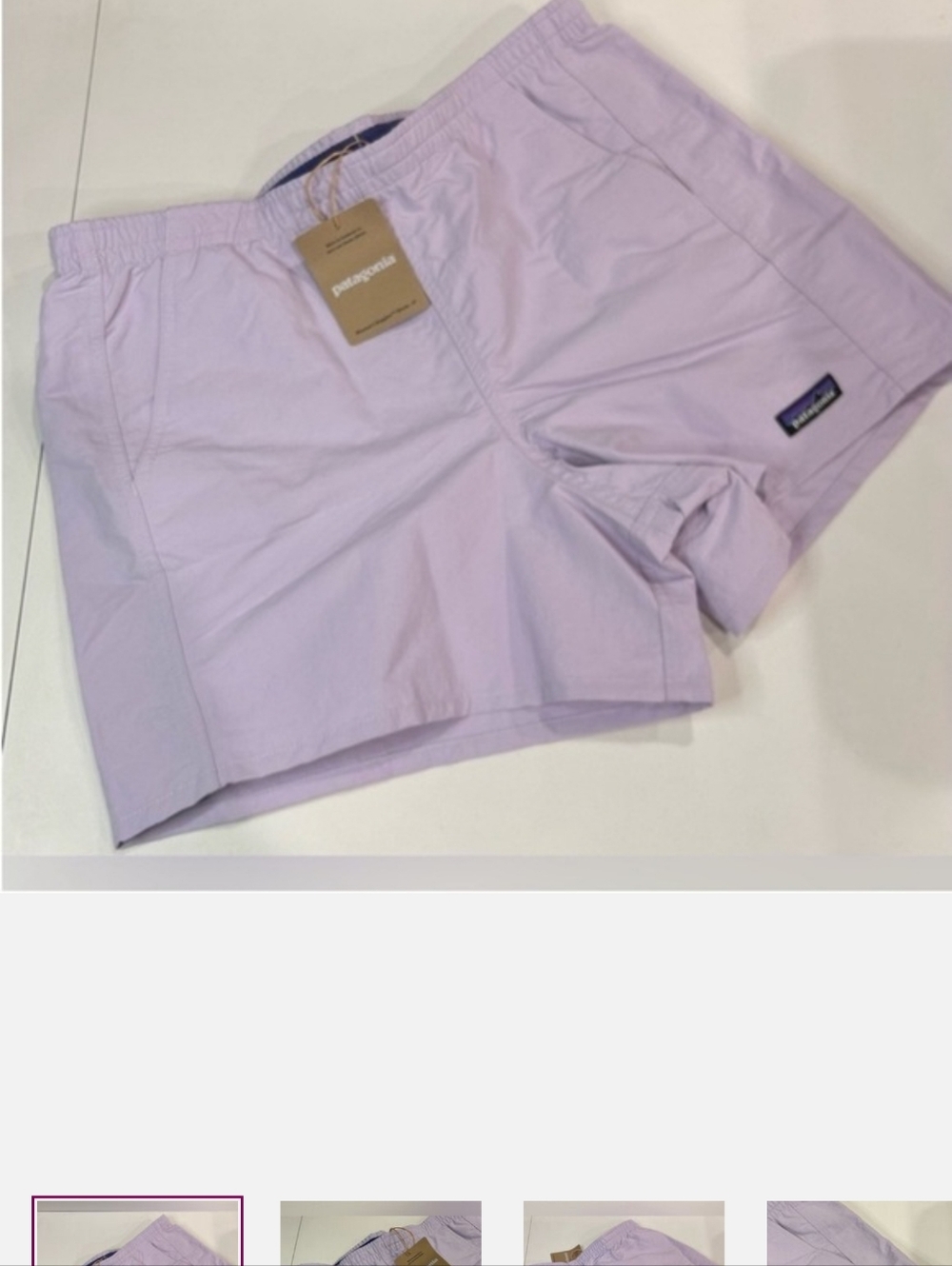 Patagonia Women's Size Large 5” Baggies Shorts Foxglove Purple Lavender NWT